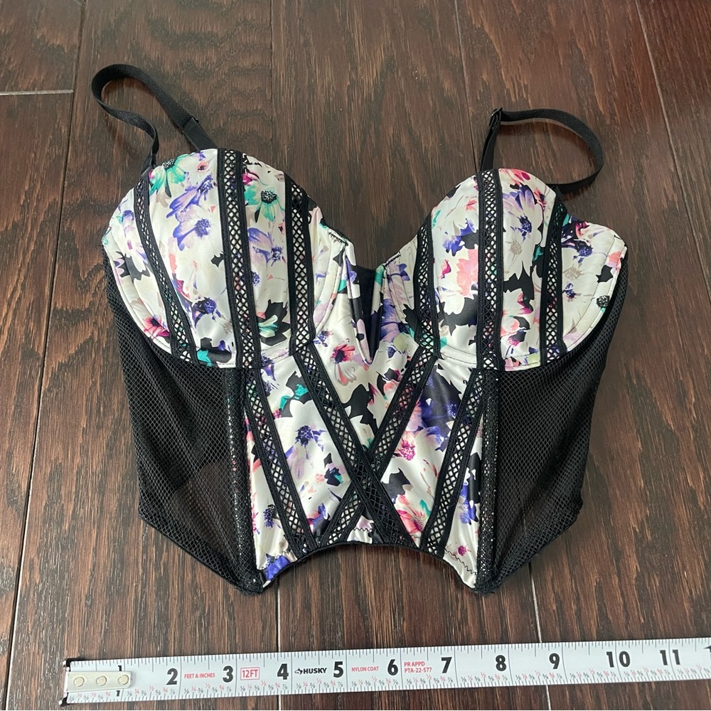 Victoria's Secret Lined Demi Buste Double Floral Women Size 32C